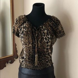 Leopard Chiffon Top